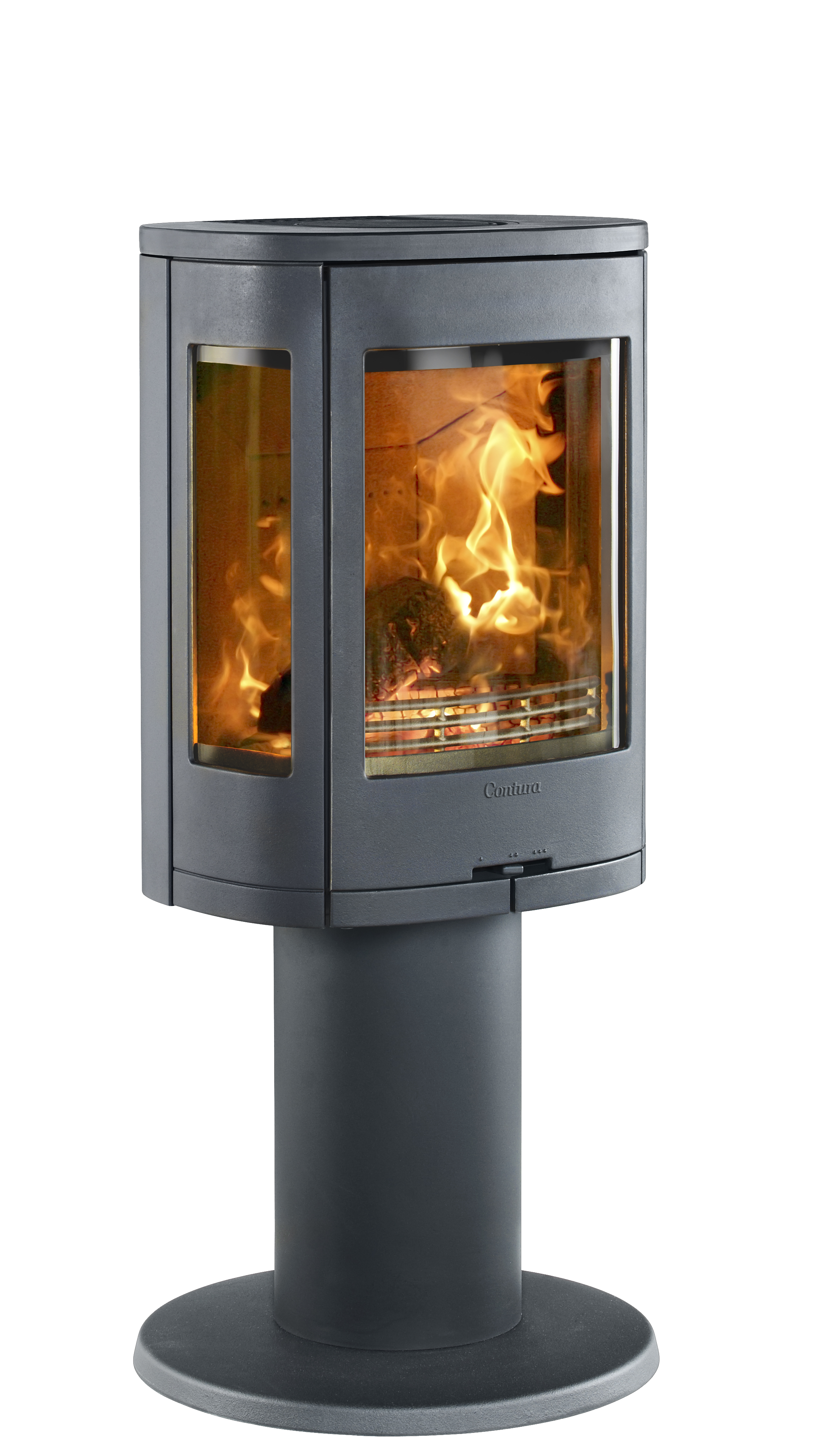 Contura 880 woodburning stove on Pedestal Black