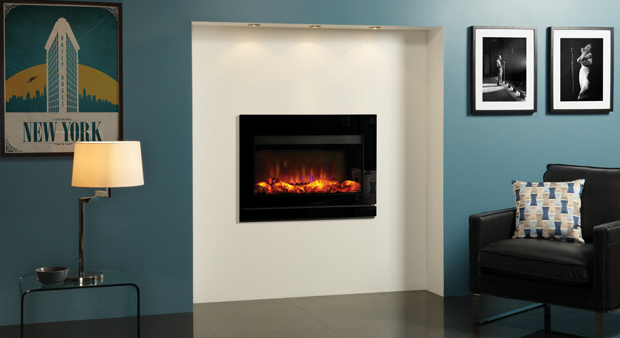 Gazco Riva2 670 Electric Designio2 Glass Fire - Dorset Fire By Design