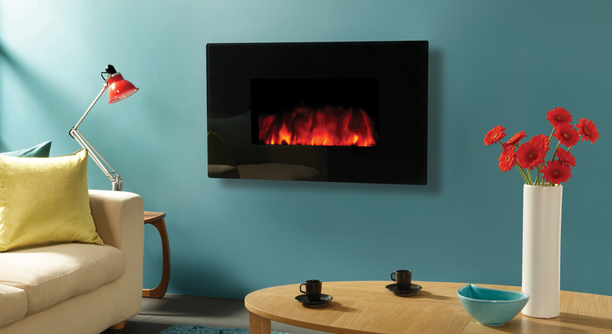 Gazco Studio 1 Electric Glass Wall Mounted Fire - Fire By Design, Wimborne, Dorset Fireplace Showroom