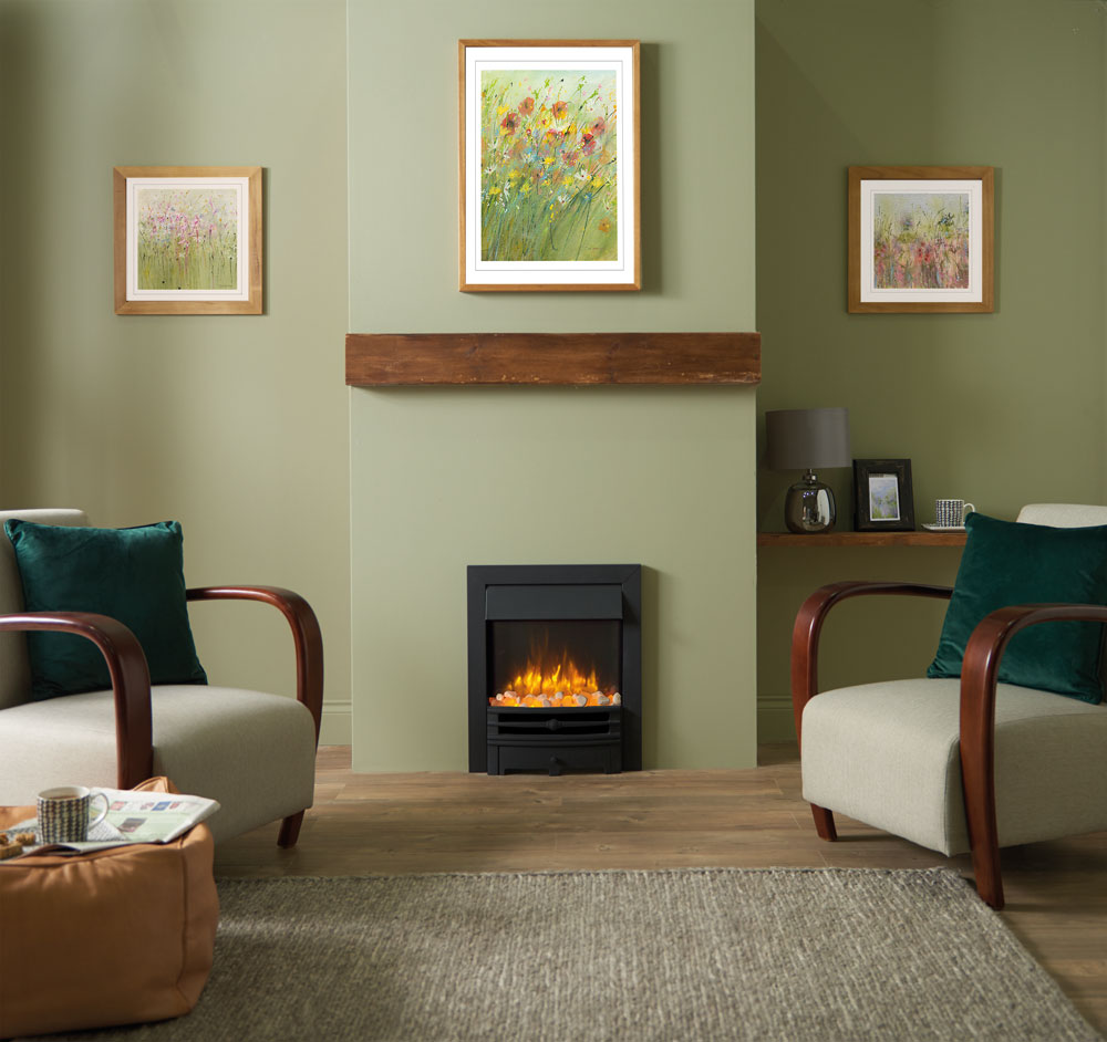 Gazco Logic 2 Chartwell Electric Fire - Matt Black