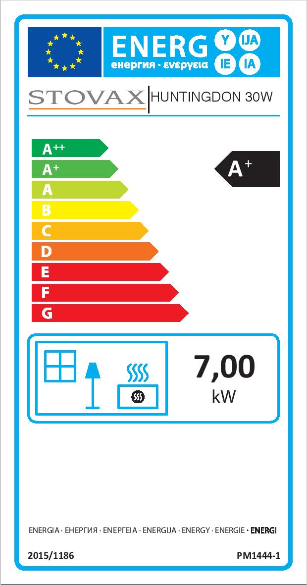 Stovax Huntingdon 35 wood  ERP Label