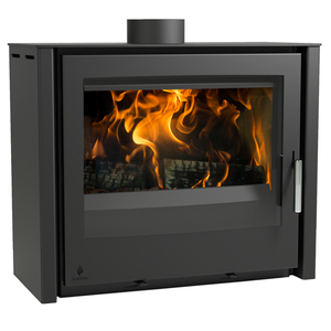 Aarrow i600 slimlin low freestanding woodburning stove big window stoves dorset fireplace centre 