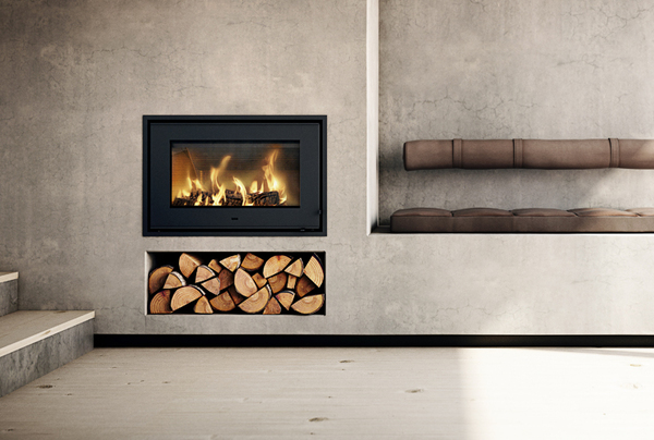 Rais 700 steel inset wood burning insert stove   danish design in dorset