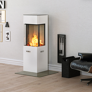 Rais q20 white square woodburnignstove 