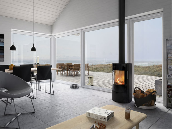 Rais rina woodburning stove black glass front dorset woodburners