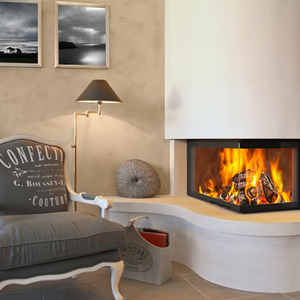 Fondis ulys 900 corner insert wood stove 4woodburning  multi fuel  gas and electric fires at fire by design dorset