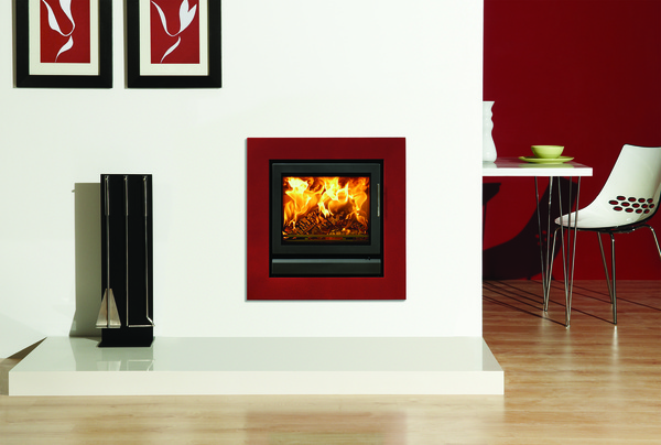 Riva 50 with 4 sided wide frame in metallic red