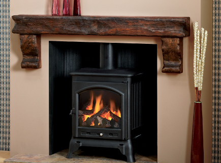 Focus fireplaces deep beam   fire by design   oak beams