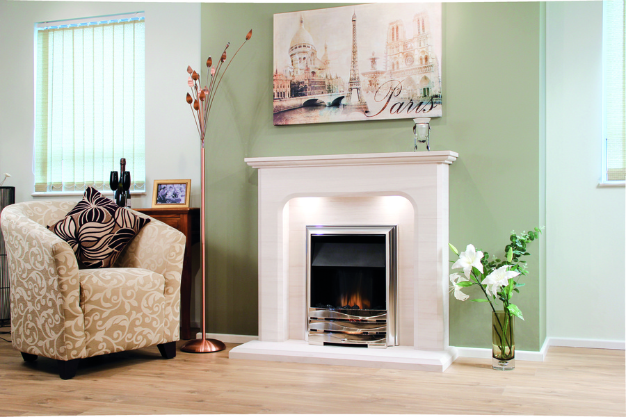 Birre surround newmans fireplaces designer natural portuguese limestone natural stone dorset   fire by design