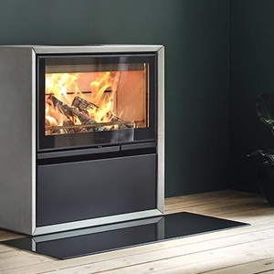 Contura 320a woodburning stove with art stone fire by design. wimborne. dorset