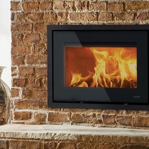 Lotus unico 10 fireplace insert wood burning stove   fire by design   dorset woodburning centre