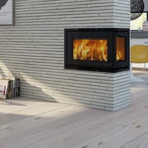 Lotus unico 11 fireplace insert wood burning stove   fire by design   dorset woodburning centre