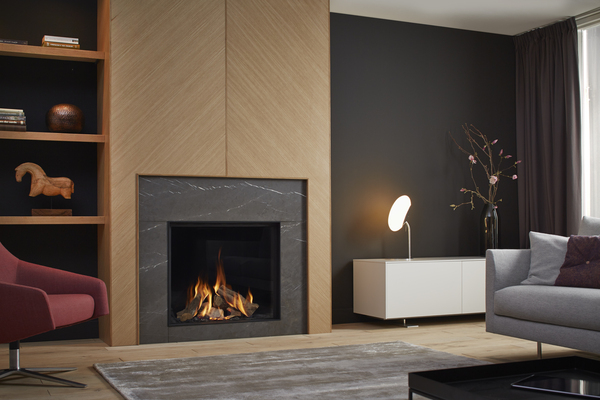 Dru maestro 75 eco wave fire by design   gas fires zwart houtset standaard 300 dpi rgb