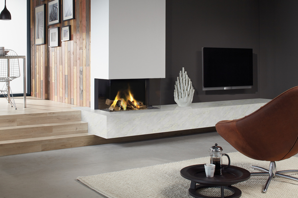 Dru lugo 80 3 gas fires   fire by design dorset zwart houtset standaard bruin 300 dpi rgb