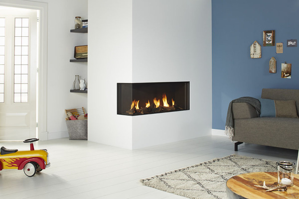 Dru global fires global 100 corner bf   gas fires fire by design   dorset houtset bruin landscape 1 