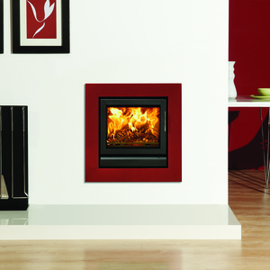 Riva 50 with 4 sided wide frame in metallic red