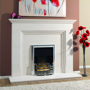 Funchal surround newmans fireplaces designer natural portuguese limestone natural stone dorset   fire by design