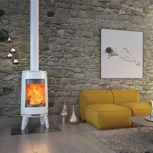 Bold 300 in pure white enamel dovre wood stoves