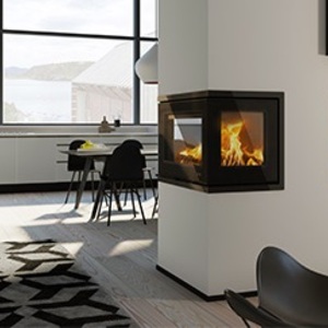Lotus unico 13 fireplace insert wood burning stove   fire by design   dorset woodburning centre